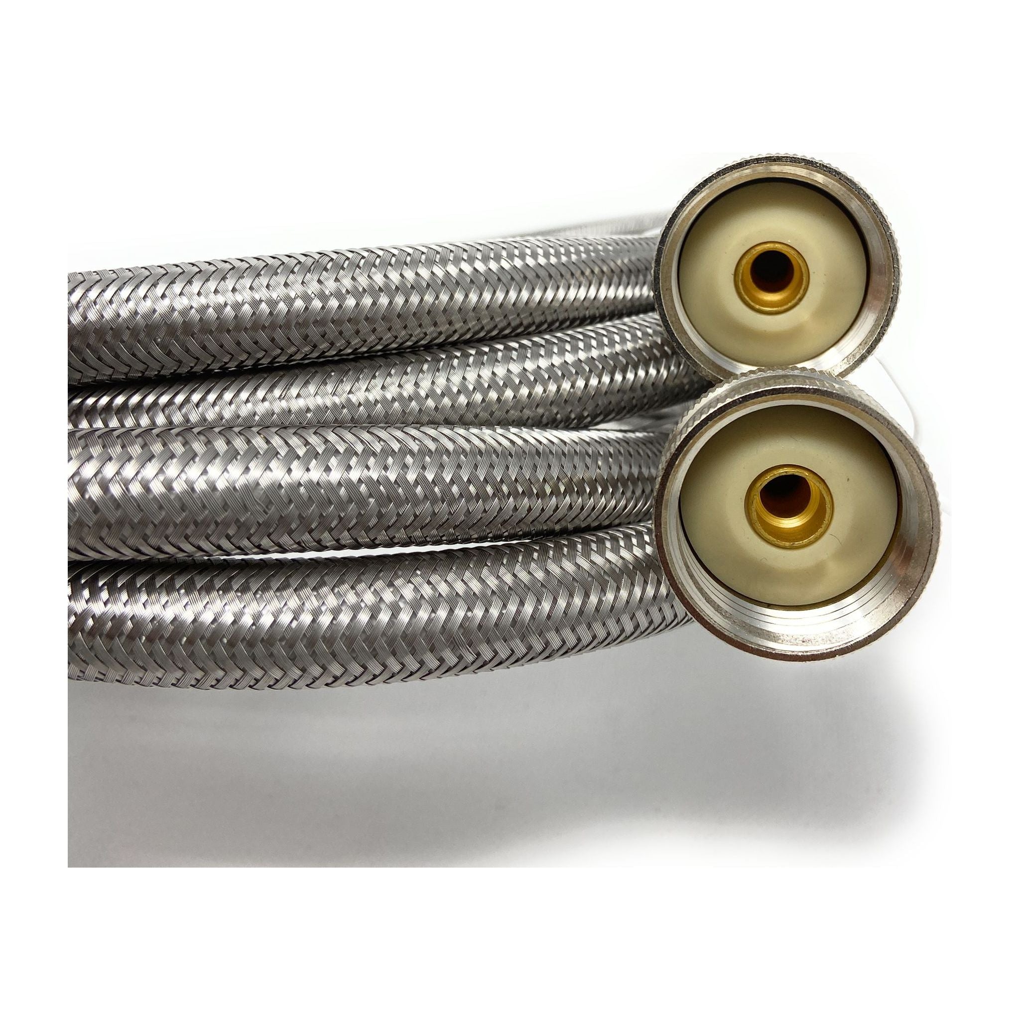 Buy 4ft Premium Stainless Steel Washing Machine Hoses Burst Proof 2 ... Burst proof washing machine hose